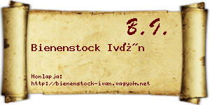 Bienenstock Iván névjegykártya